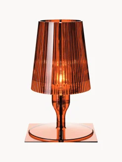 Discount Kartell Petite lampe à poser Take Terracotta, transparent