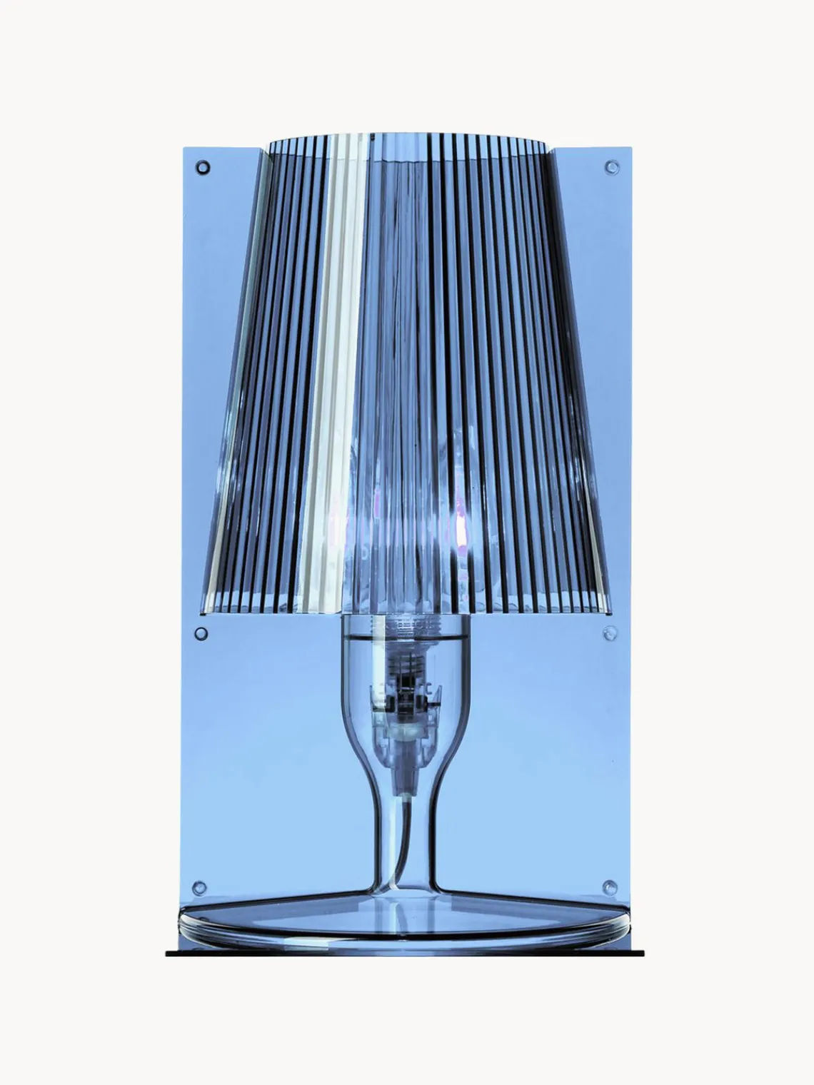Fashion Kartell Petite lampe à poser Take Bleu, transparent
