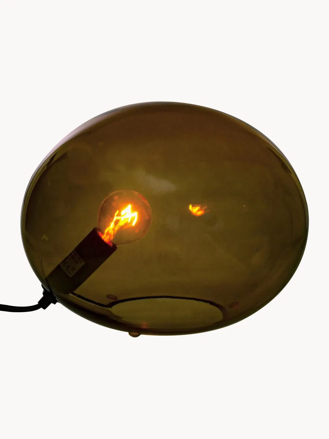 Best Aneta Petite lampe de table Globe, tailles variées Brun, transparent