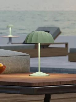 Online sompex Petite lampe d'extérieur LED mobile Ombrellino, intensité lumineuse variable Vert olive