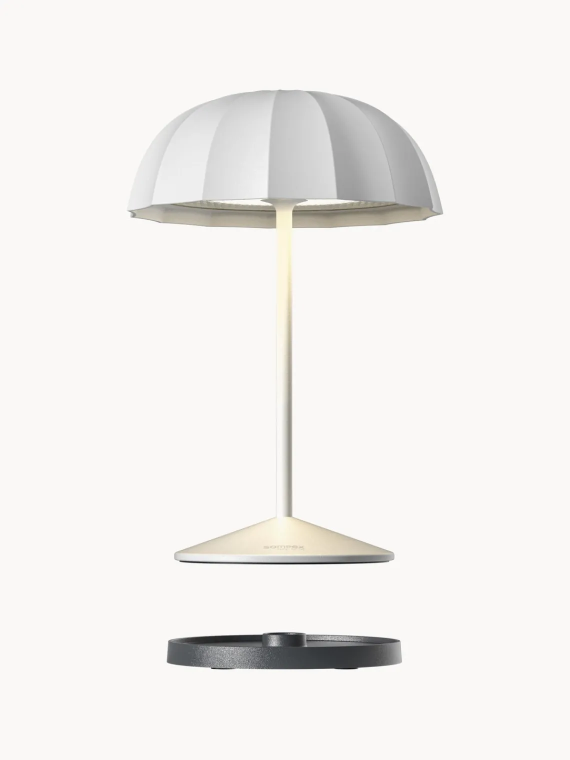 Discount sompex Petite lampe d'extérieur LED mobile Ombrellino, intensité lumineuse variable Blanc