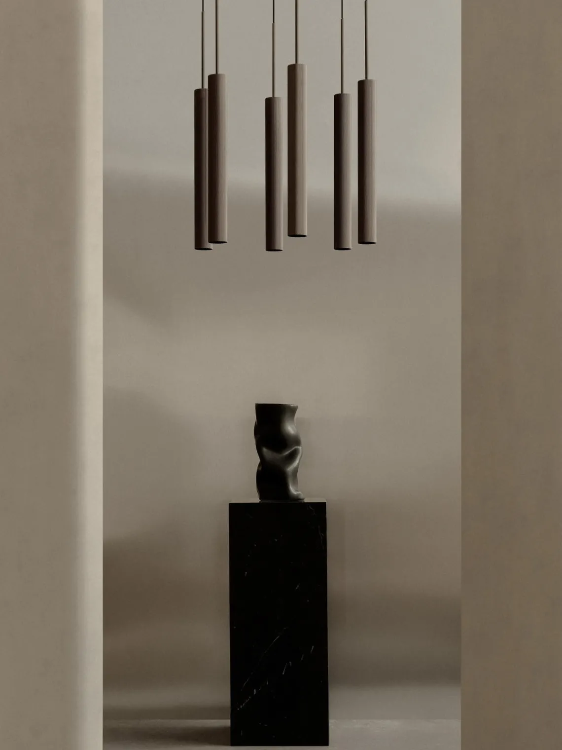 Discount Audo Copenhagen Petite suspension avec surface striée Tubulaire, haut. 48 cm