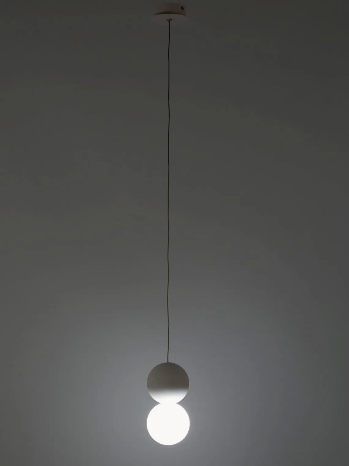 Clearance Nova Luce Petite suspension design en verre et béton Zero