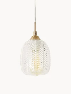 Best Nova Luce Petite suspension en verre dépoli Vario