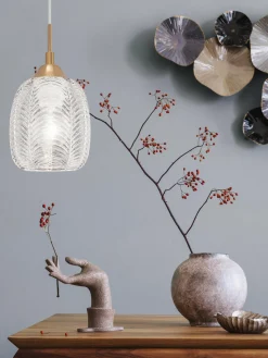 Best Nova Luce Petite suspension en verre dépoli Vario