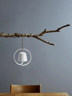 New zafferano Petite suspension LED mobile Poldina, intensité lumineuse variable Blanc, mat