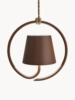 Fashion zafferano Petite suspension LED mobile Poldina, intensité lumineuse variable Brun foncé, mat
