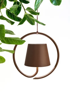 Fashion zafferano Petite suspension LED mobile Poldina, intensité lumineuse variable Brun foncé, mat