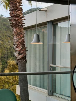 Sale Verpan Petite suspension Pantop, design Verner Panton Gris clair, haute brillance