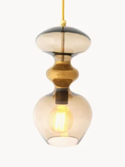 Online EBB & FLOW Petite suspension soufflée bouche Futura Taupe, doré, transparent