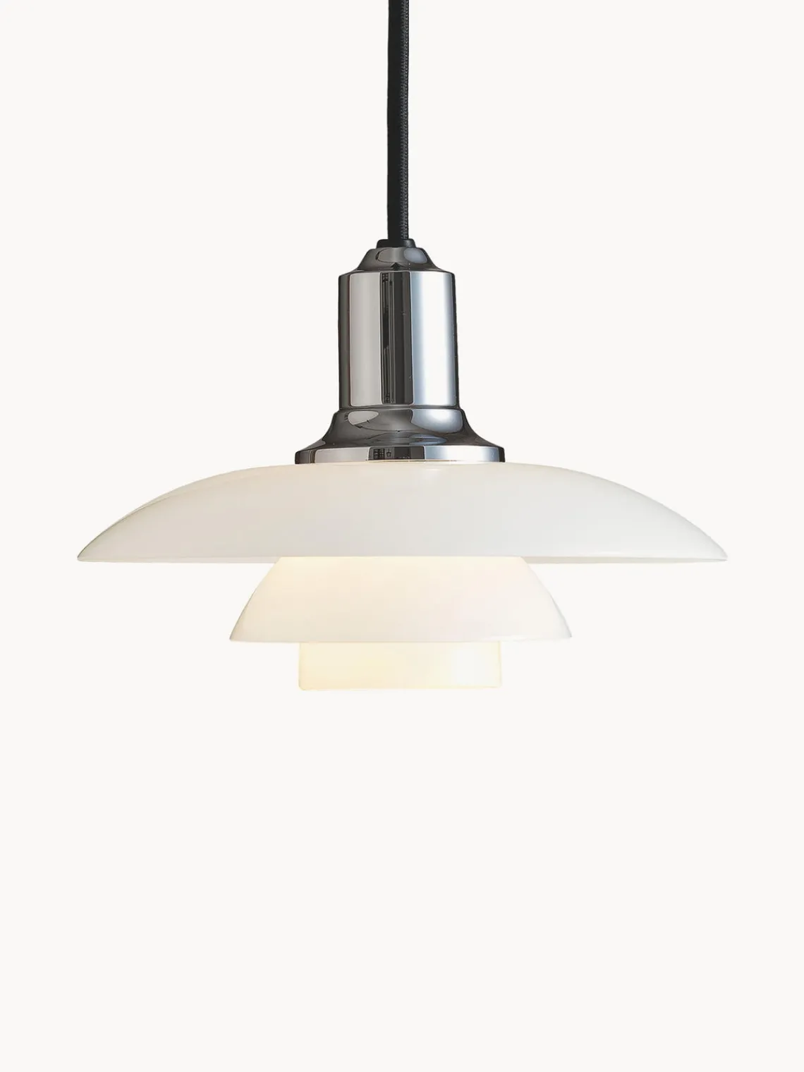 Online Louis Poulsen Petite suspension soufflée bouche PH 2/1 Argenté, blanc