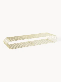 Outlet AYTM Petite étagère murale en métal Curve, larg. 80 cm Doré, haute brillance