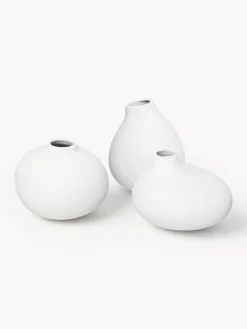 Discount blomus Petits vases en porcelaine Nona, 3 élém. Blanc cassé