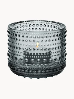 Sale iittala Photophore en verre Kastehelmi Gris, transparent