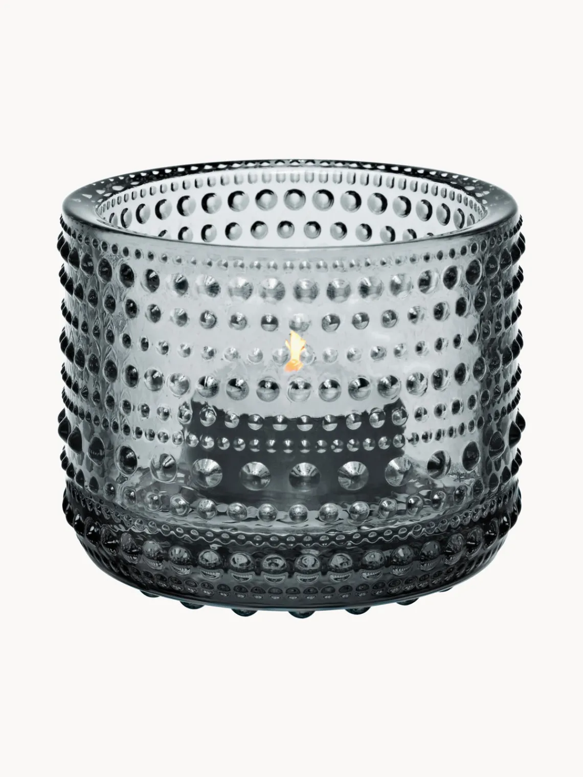 Sale iittala Photophore en verre Kastehelmi Gris, transparent