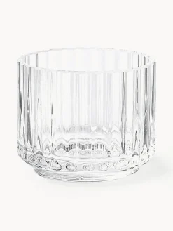 Best Lyngby Porcelaen Photophore en verre soufflé bouche strié Lyngby