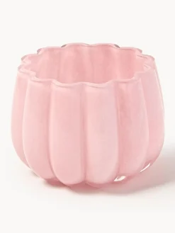 Hot Pols Potten Photophore en verre soufflé Melon Rose pâle