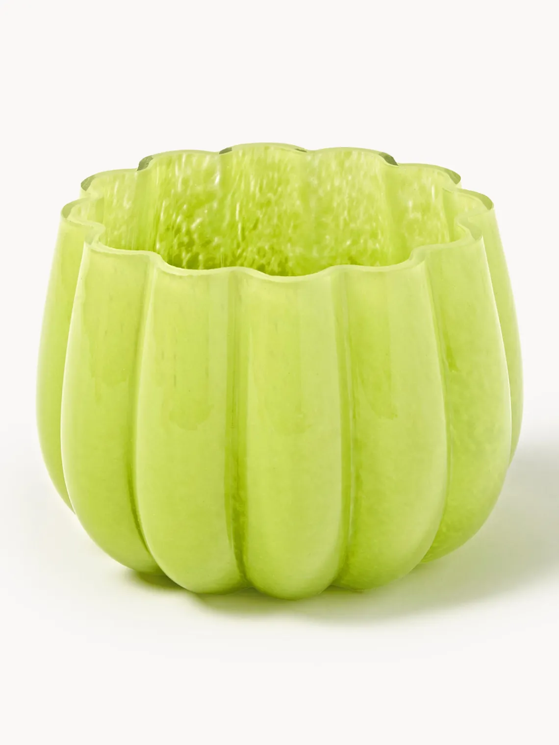 Best Pols Potten Photophore en verre soufflé Melon Vert clair
