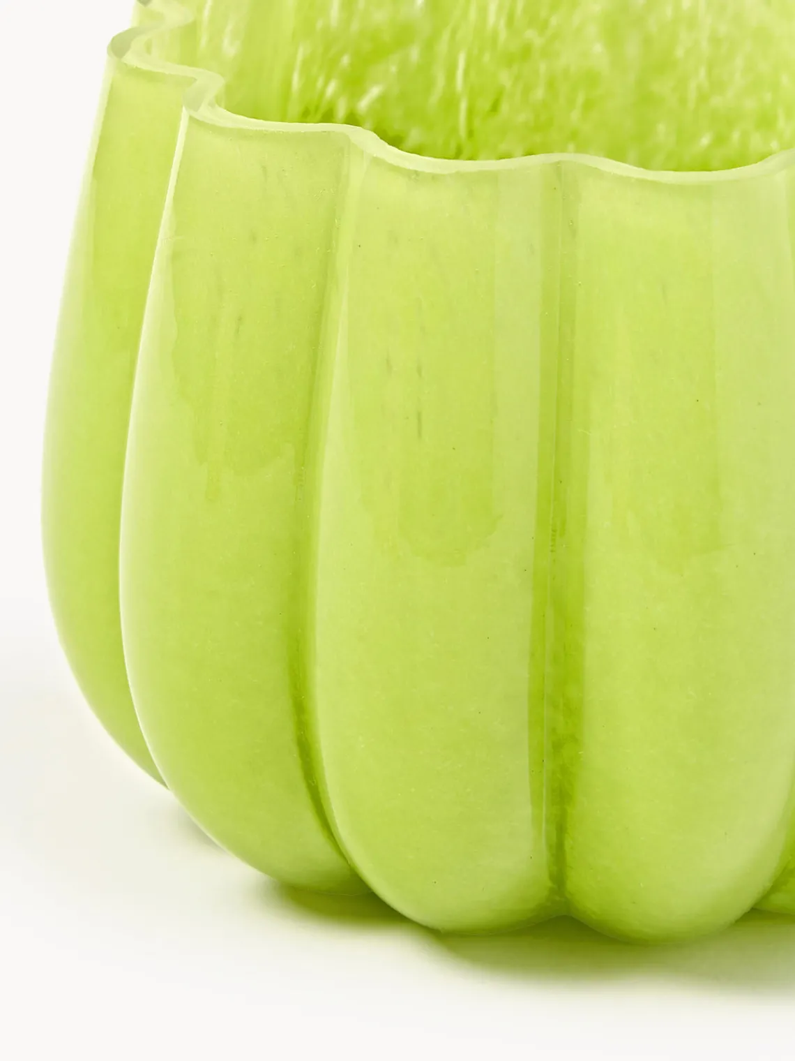 Best Pols Potten Photophore en verre soufflé Melon Vert clair