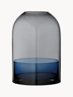 Discount AYTM Photophore en verre Tota Bleu, gris foncé, transparent