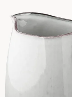 Best Broste Copenhagen Pichet à lait artisanal Nordic Sand, 1 L Gris clair, chiné