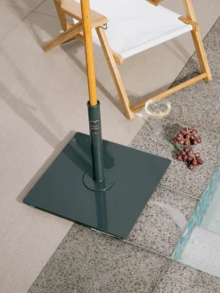 Online Business & Pleasure Pied de parasol carré fait main Retro Noir