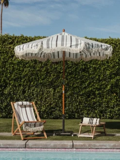 Online Business & Pleasure Pied de parasol carré fait main Retro Noir