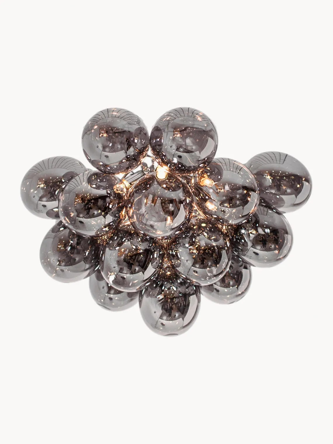Best By Rydens Plafonnier en verre soufflé bouche Gross Gris foncé, transparent
