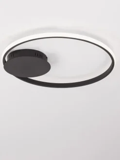 Online Nova Luce Plafonnier LED à intensité variable Fuline Noir