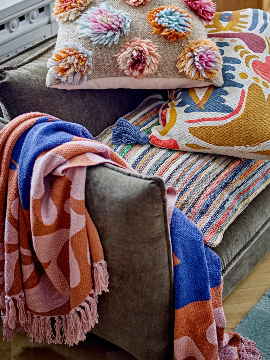 Best Bloomingville Plaid à motifs Atle