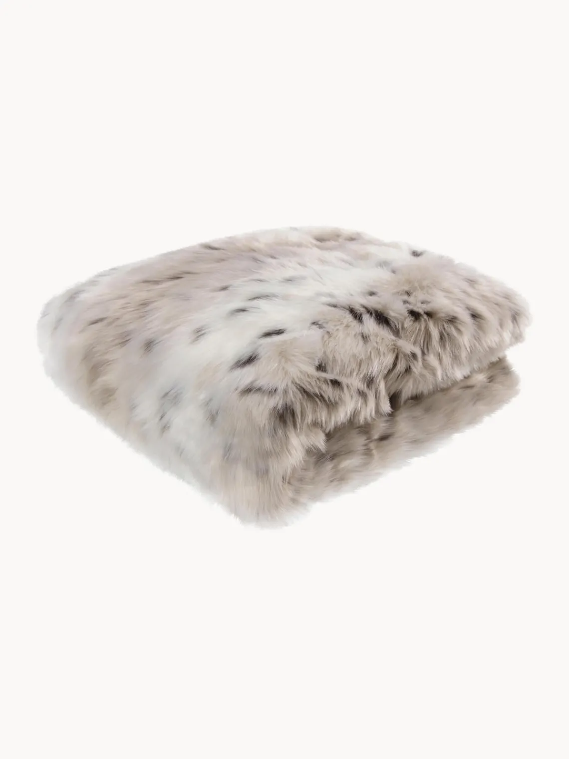 Clearance Magma Plaid doux en fourrure synthétique Skins Tons beiges