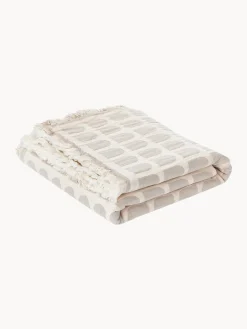 Outlet Kristina Dam Plaid en coton Architecture Beige, blanc crème