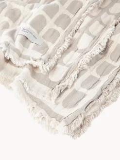 Outlet Kristina Dam Plaid en coton Architecture Beige, blanc crème