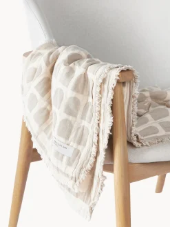 Outlet Kristina Dam Plaid en coton Architecture Beige, blanc crème
