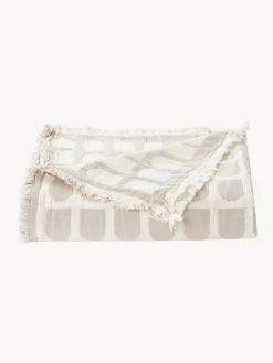Outlet Kristina Dam Plaid en coton Architecture Beige, blanc crème