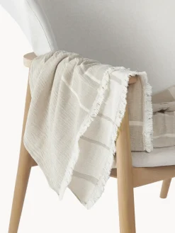 Hot Kristina Dam Plaid en coton Architecture Beige clair, blanc cassé