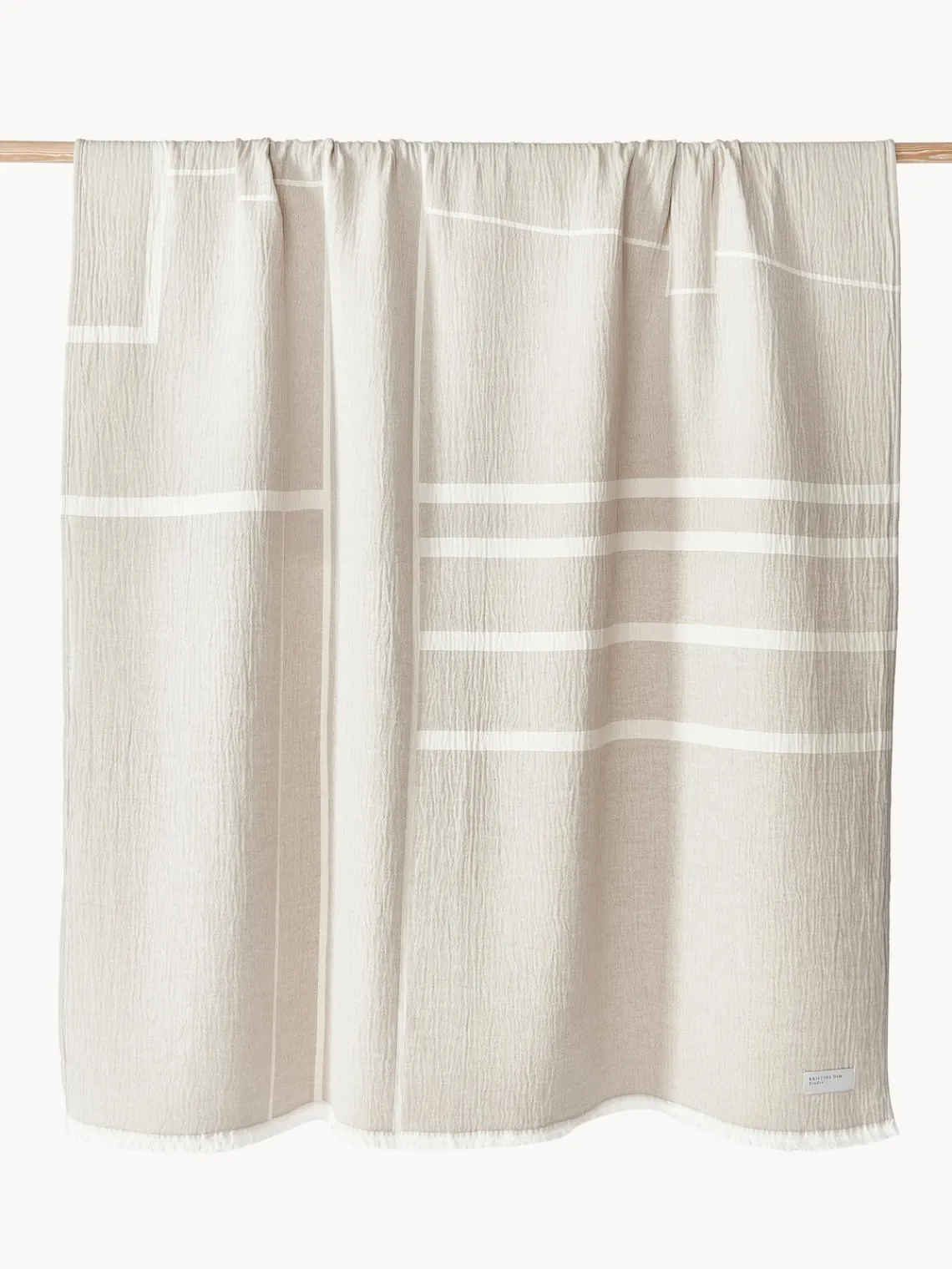 Hot Kristina Dam Plaid en coton Architecture Beige clair, blanc cassé