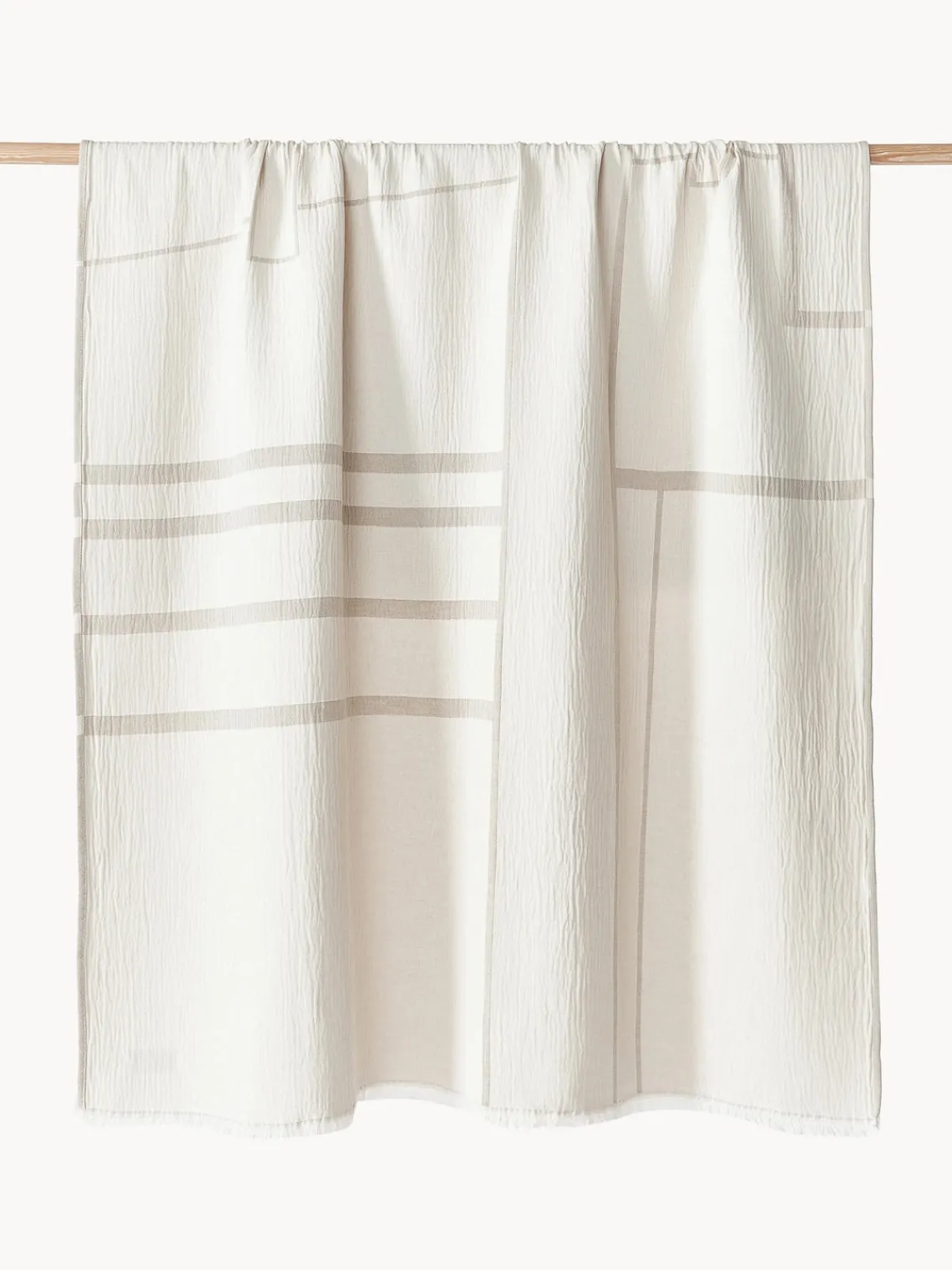 Hot Kristina Dam Plaid en coton Architecture Beige clair, blanc cassé