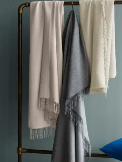 Sale Elvang Plaid en laine d'alpaga Luxury Grège