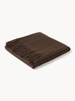 New Elvang Plaid en laine d'alpaga Luxury Brun foncé
