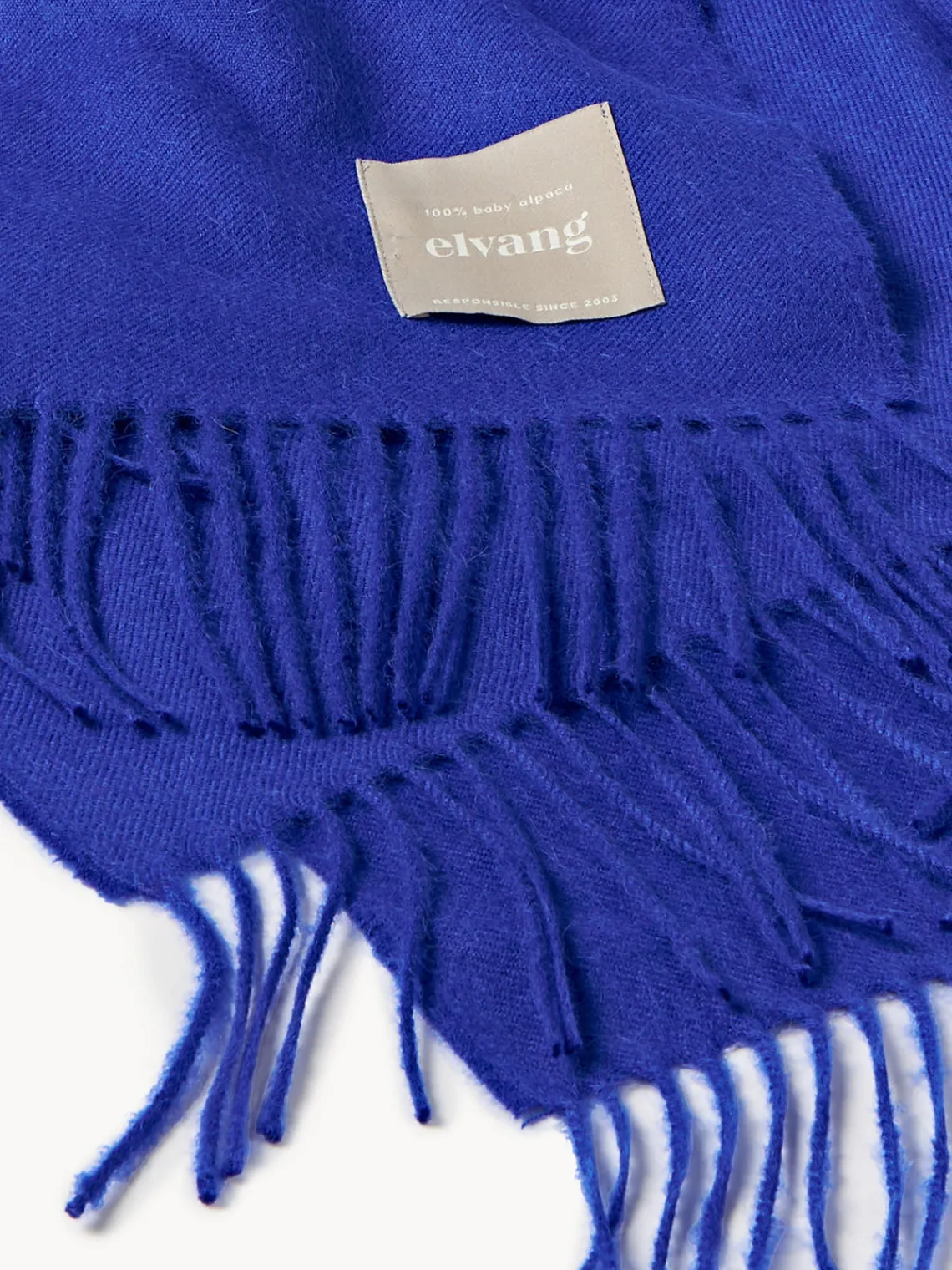 Outlet Elvang Plaid en laine d'alpaga Luxury Bleu roi