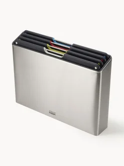 Discount Joseph Joseph Planches à découper avec support Folio, 5 élém. Acier inoxydable, noir