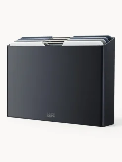 New Joseph Joseph Planches à découper avec support Folio, 5 élém. Anthracite, tons gris et bleus