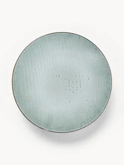 Best Broste Copenhagen Plat à gâteau artisanal Nordic Sea Gris-bleu, chiné