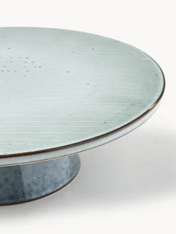 Best Broste Copenhagen Plat à gâteau artisanal Nordic Sea Gris-bleu, chiné