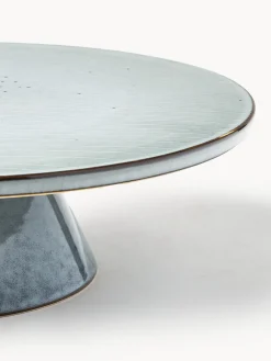 Best Broste Copenhagen Plat à gâteau artisanal Nordic Sea Gris-bleu, chiné