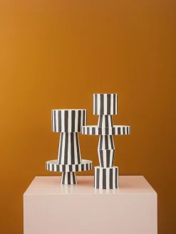 Online Oyoy Living Design Plat à gâteaux en céramique Toppu Noir, blanc