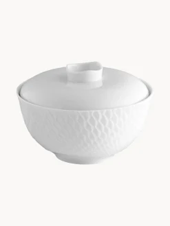 Online Meissen Plat de service artisanal avec couvercle Wellenspiel Relief