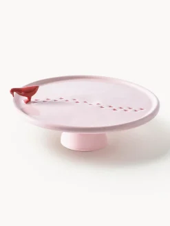 Best Pols Potten Plat de service artisanal en céramique Walking Duck Rose pâle, rouge