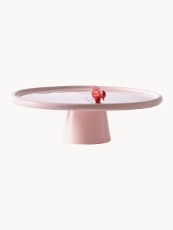 Best Pols Potten Plat de service artisanal en céramique Walking Duck Rose pâle, rouge